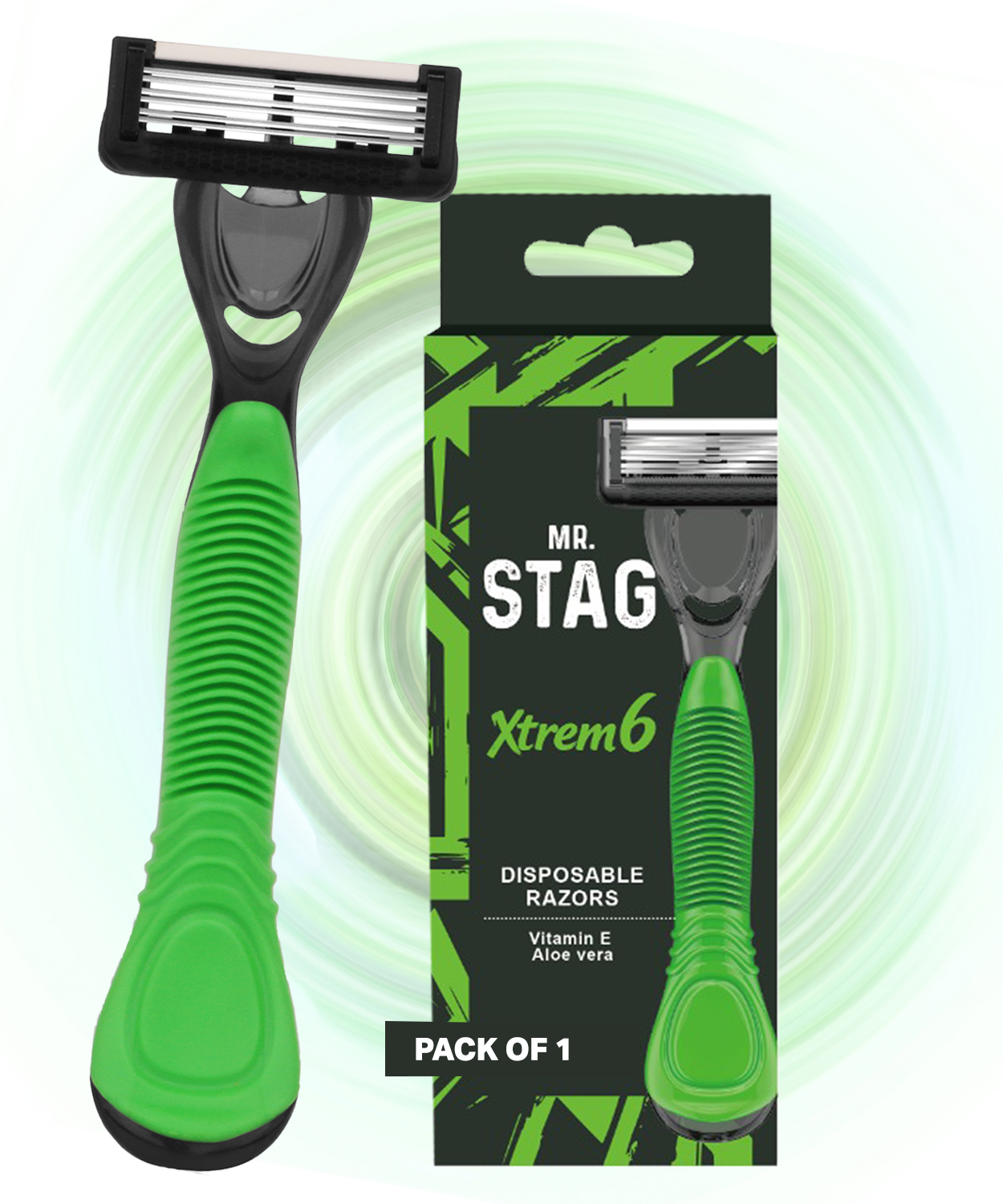 Mr. Stag Xtrem6 Disposable Razor for Men (Pack of 1)